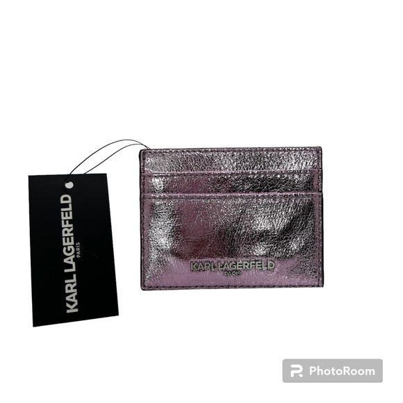 Karl Lagerfeld Handbags - NWT Karl Lagerfeld Pink Metallic Card Case Holder Mini Wallet